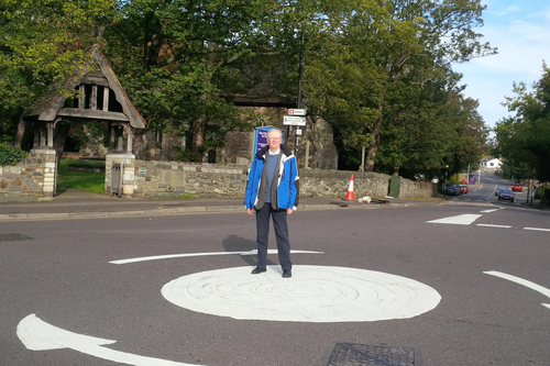 John on a mini roundabout